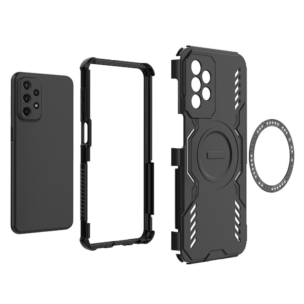 Samsung Galaxy A23 4G / 5G (Global) magnetisk Butterfly Armor-mobilcover i varmeafledende PC + TPU