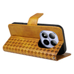 For Xiaomi Redmi Note 15 Pro 5G (Global) Leather Case Wallet Stand Grids Imprinted Phone Cover with Strap