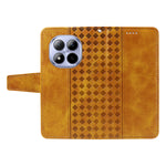 For Xiaomi Redmi Note 15 Pro 5G (Global) Leather Case Wallet Stand Grids Imprinted Phone Cover with Strap