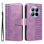 For Xiaomi Redmi Note 15 Pro 5G (Global) Leather Case Wallet Stand Grids Imprinted Phone Cover with Strap