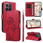 For Honor 400 Smart 4G Leather Wallet Case with Strap Dandelion Imprint Phone Stand Cover