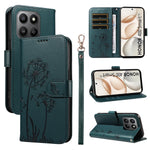 For Honor 400 Smart 4G Leather Wallet Case with Strap Dandelion Imprint Phone Stand Cover