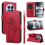 For Xiaomi Redmi Note 15 Pro 5G (Global) Leather Wallet Case with Strap Dandelion Imprint Phone Stand Cover