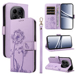 For Xiaomi Poco M8 5G / Redmi Note 15 5G (Global) Leather Wallet Case with Strap Dandelion Imprint Phone Stand Cover