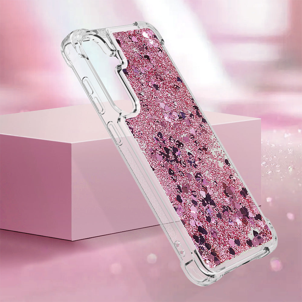 Samsung Galaxy S26 FE / S25 FE TPU-skal Glitter Quicksand Stötsäkert mobilbaksida