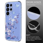 Samsung Galaxy S26 Ultra Skal Fjärilsmönster Tryck TPU mobil Baksida