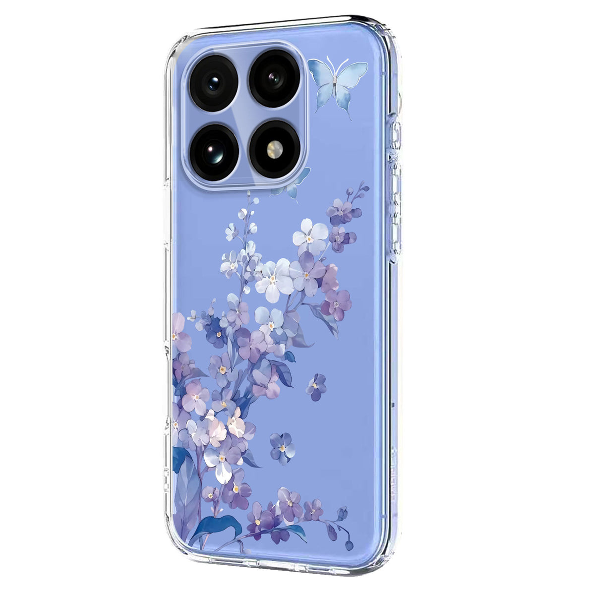 For Xiaomi 15T Case Butterfly Floral Pattern Printing TPU Phone Back Cover