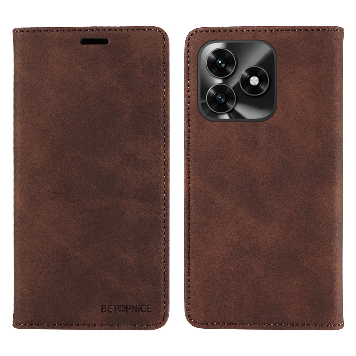 BETOPNICE Til Honor X5c Plus 4G Cover Magnetisk Lukning RFID Blokerende Pung Stand Læder Telefoncover