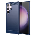 AMORUS For Samsung Galaxy S24 Ultra Case Carbon Fiber Texture Brushed Protective Phone Cover