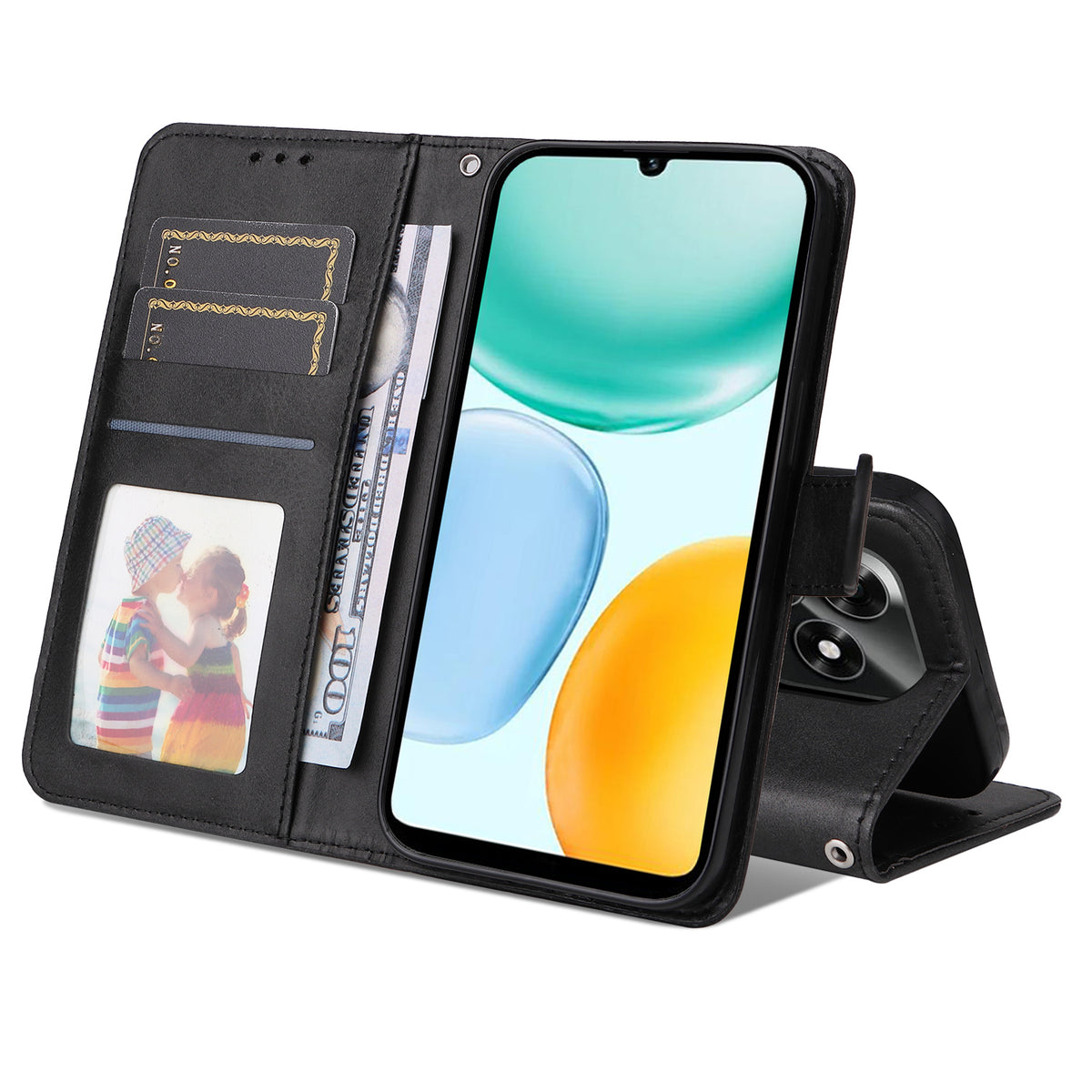 For Honor X5c Plus 4G Case Wallet PU Leather Folio Flip Phone Cover