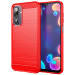 AMORUS Bakskal till Samsung Galaxy F36 5G / M36 5G / F16 5G / M16 5G Kolfiberstruktur Borstad Skyddande mobilskal