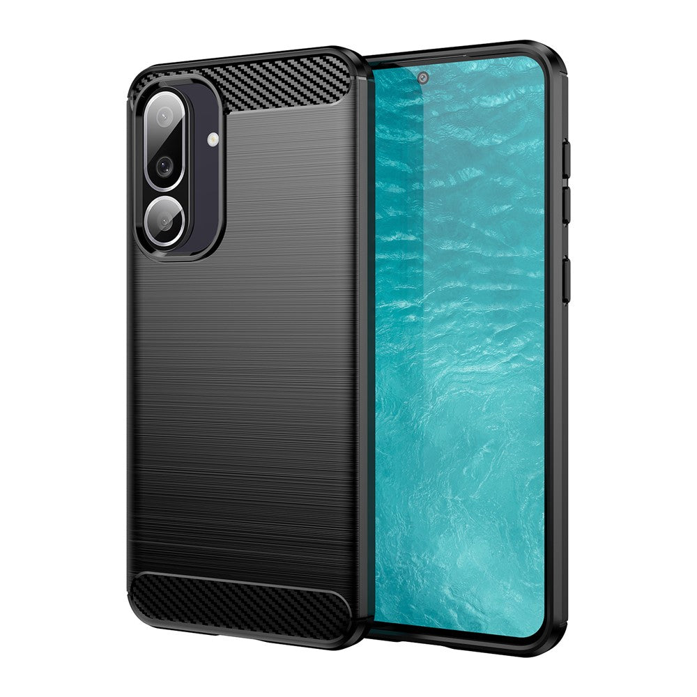 AMORUS For Samsung Galaxy F56 5G  /  M56 5G Case Carbon Fiber Texture Brushed Protective Phone Cover