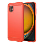 AMORUS For Samsung Galaxy XCover7 Pro Case Carbon Fiber Texture Brushed Protective Phone Cover