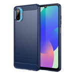 AMORUS beskyttende mobilcover med børstet kulfiberstruktur til Samsung Galaxy M06 5G / F06 5G