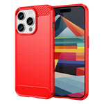 AMORUS For iPhone 15 Pro Case Carbon Fiber Texture Brushed Protective Phone Cover