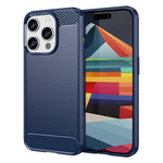 AMORUS For iPhone 15 Pro Case Carbon Fiber Texture Brushed Protective Phone Cover