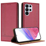 For Samsung Galaxy S26 Ultra Case L-Shaped Grid Pattern Leather Stand Phone Cover with Card Slots