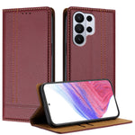 For Samsung Galaxy S26 Ultra Case L-Shaped Grid Pattern Leather Stand Phone Cover with Card Slots