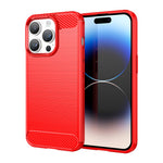 AMORUS For iPhone 14 Pro Max Case Carbon Fiber Texture Brushed Protective Phone Cover