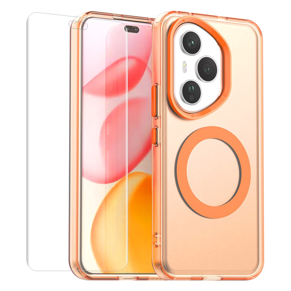 ENKAY Hat-Prince For Honor 400 Pro 5G (Global) Case with Hydrogel Film PC TPU Phone Cover Magnetic Case