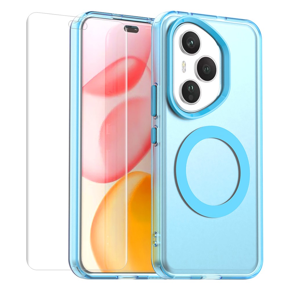 ENKAY Hat-Prince For Honor 400 Pro 5G (Global) Case with Hydrogel Film PC TPU Phone Cover Magnetic Case