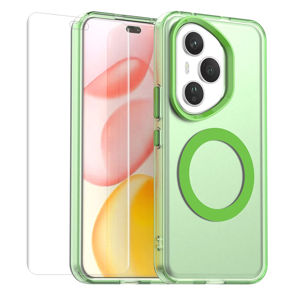 ENKAY Hat-Prince For Honor 400 Pro 5G (Global) Case with Hydrogel Film PC TPU Phone Cover Magnetic Case