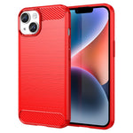 AMORUS For iPhone 14 Plus Case Carbon Fiber Texture Brushed Protective Phone Cover