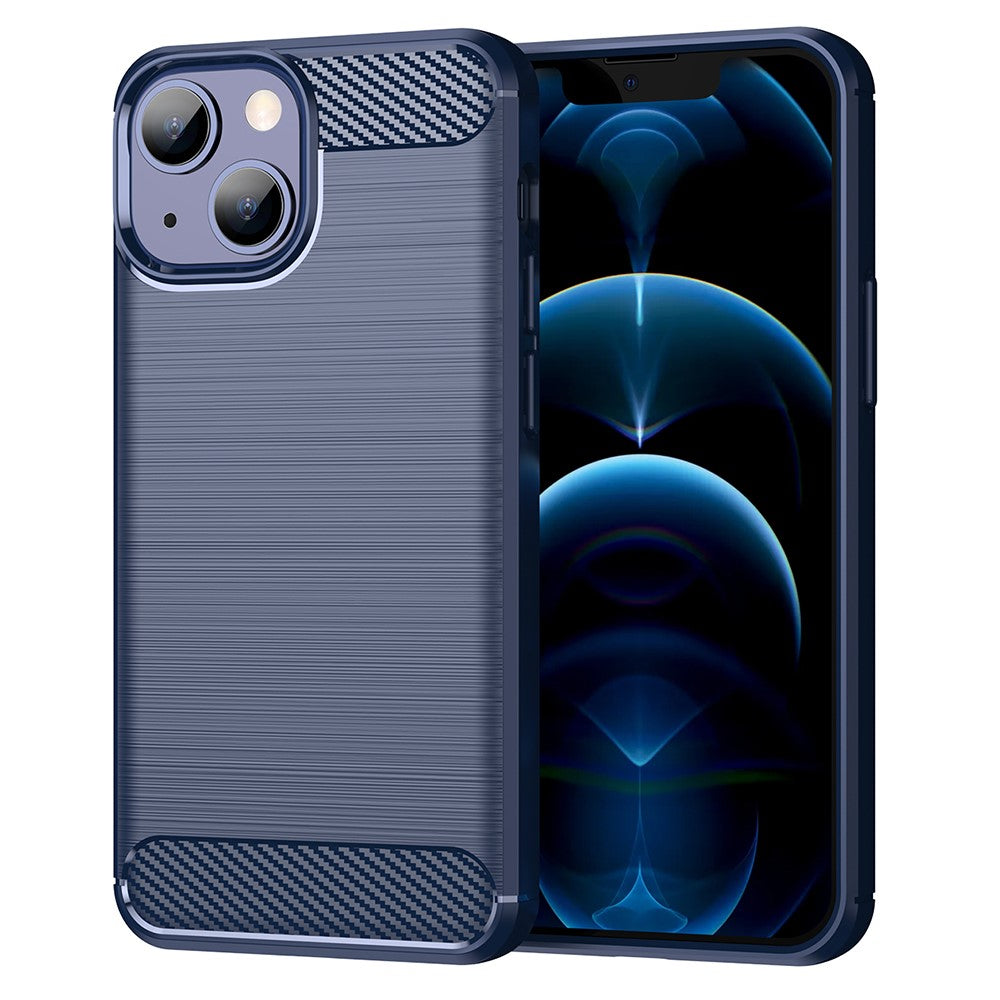 AMORUS For iPhone 13 mini Case Carbon Fiber Texture Brushed Protective Phone Cover
