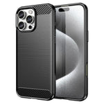 AMORUS For iPhone 16 Pro Max Case Carbon Fiber Texture Brushed Protective Phone Cover