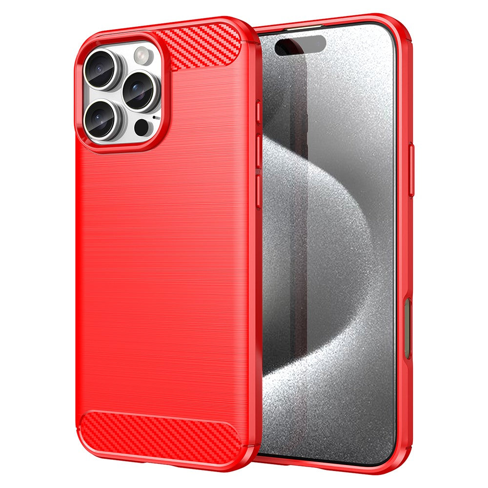 AMORUS For iPhone 16 Pro Max Case Carbon Fiber Texture Brushed Protective Phone Cover