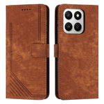 Honor X7d 5G / Honor 400 Smart 5G Stand-etui – Imprinted Lines Læder Telefoncover