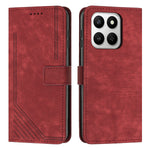 Honor X7d 5G / Honor 400 Smart 5G Stand-etui – Imprinted Lines Læder Telefoncover
