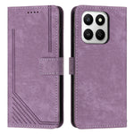 Honor X7d 5G / Honor 400 Smart 5G Stand-etui – Imprinted Lines Læder Telefoncover