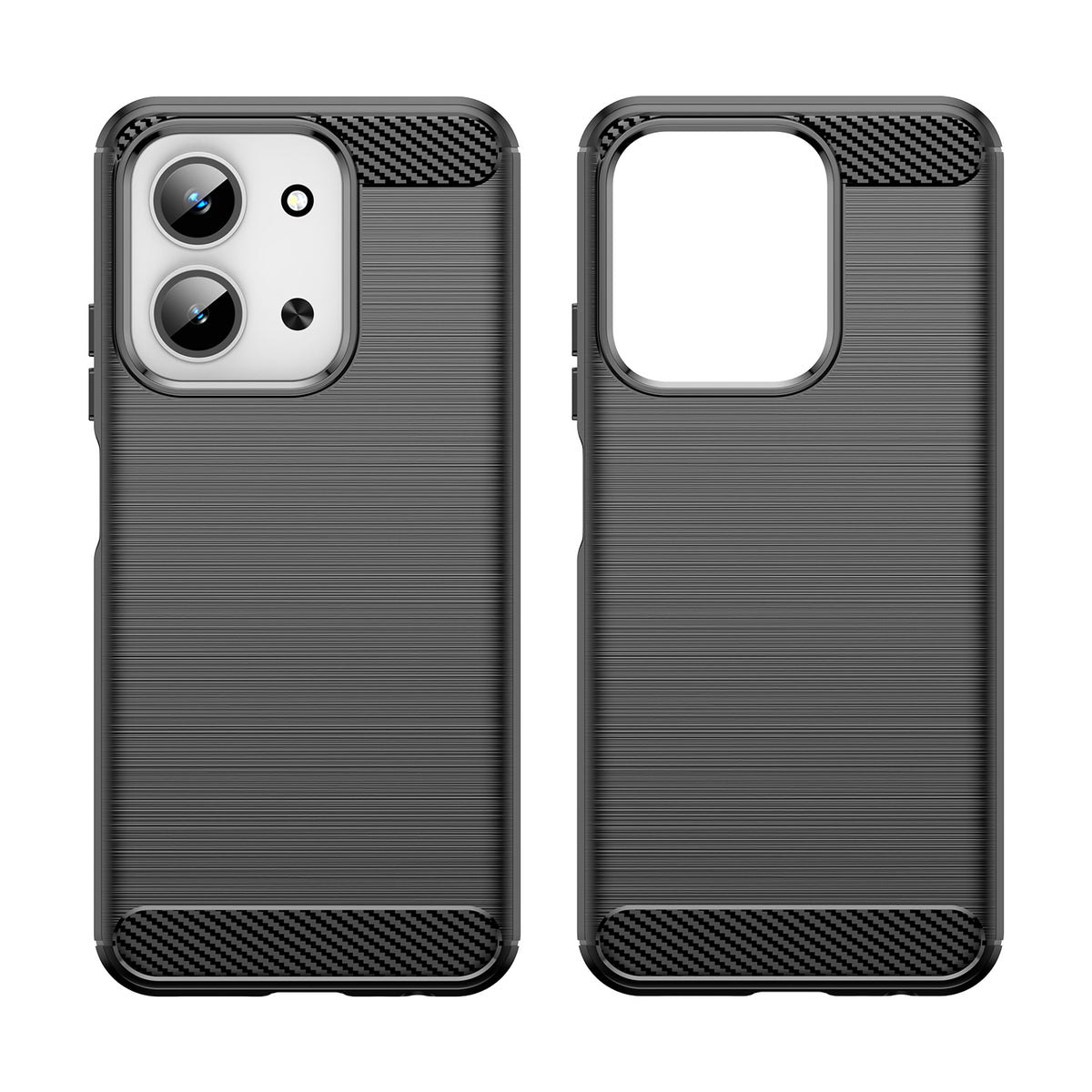 WANLONFENG För Xiaomi Redmi 15C 4G (EU) (173 mm) / Xiaomi Redmi 15C 5G (EU) (173 mm) Skal med Skärmfilm LS-serien Stort Linshål Borstad Textur TPU mobilskal