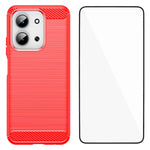 WANLONFENG För Xiaomi Redmi 15C 4G (EU) (173 mm) / Xiaomi Redmi 15C 5G (EU) (173 mm) Skal med Skärmfilm LS-serien Stort Linshål Borstad Textur TPU mobilskal