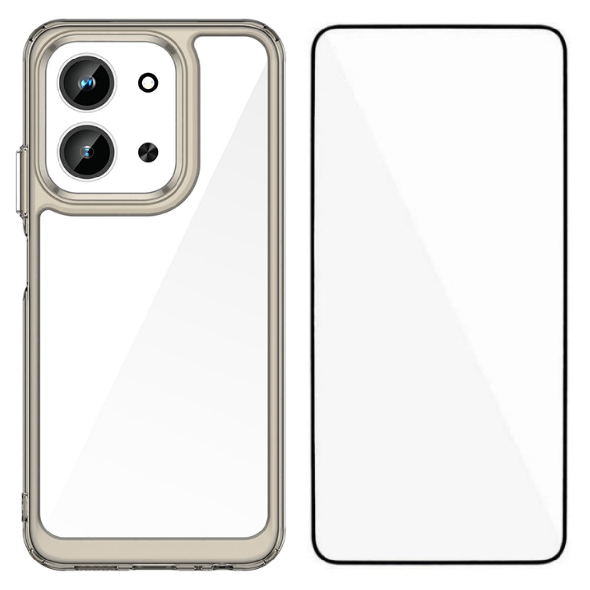 WANLONFENG För Xiaomi Redmi 15C 4G (EU) (173 mm) / Xiaomi Redmi 15C 5G (EU) (173 mm) mobilskal XC-serien TPU Akrylskydd med Härdat Glas (Stort Linshål)