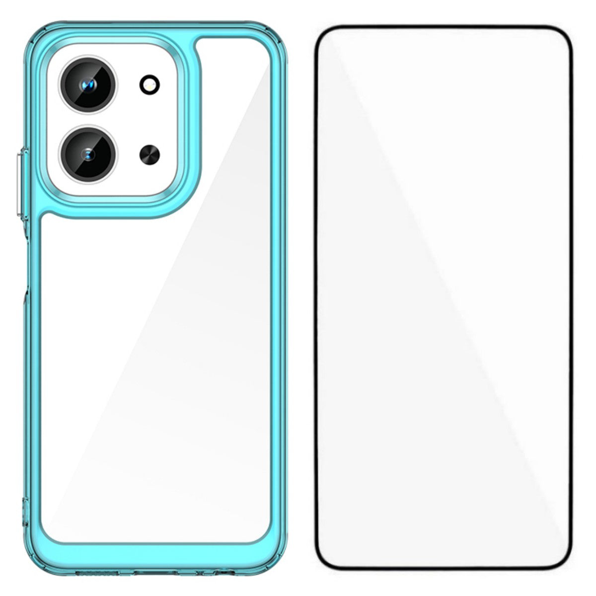 WANLONFENG För Xiaomi Redmi 15C 4G (EU) (173 mm) / Xiaomi Redmi 15C 5G (EU) (173 mm) mobilskal XC-serien TPU Akrylskydd med Härdat Glas (Stort Linshål)