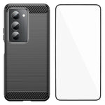 WANLONFENG-cover med skærmfilm i LS-serien til Xiaomi Redmi 15 4G (EU) (171 mm) / Xiaomi Redmi 15 5G (EU) (171 mm), stort linsehul, børstet tekstur og TPU-mobilcover