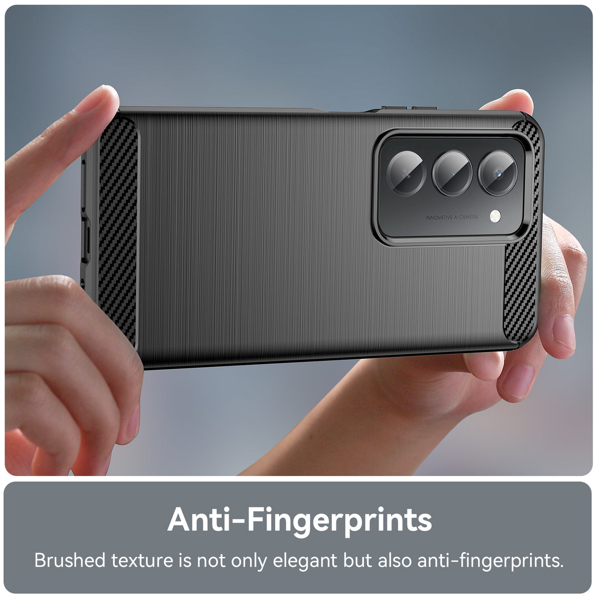 WANLONFENG-cover med skærmfilm i LS-serien til Xiaomi Redmi 15 4G (EU) (171 mm) / Xiaomi Redmi 15 5G (EU) (171 mm), stort linsehul, børstet tekstur og TPU-mobilcover