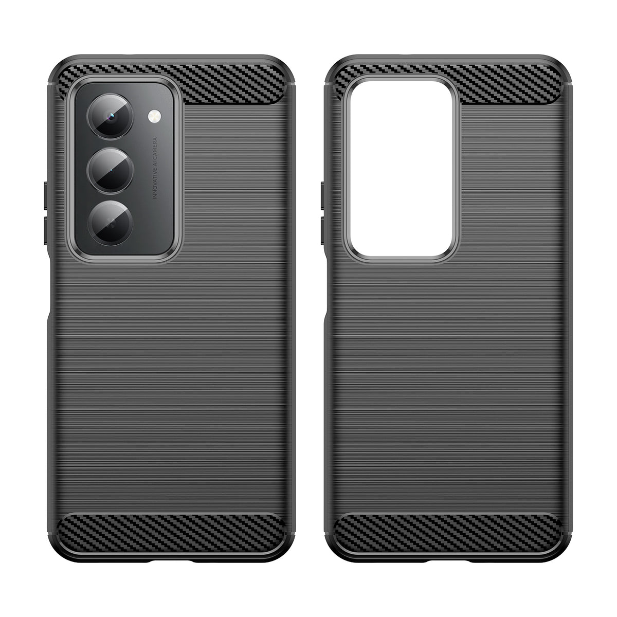 WANLONFENG-cover med skærmfilm i LS-serien til Xiaomi Redmi 15 4G (EU) (171 mm) / Xiaomi Redmi 15 5G (EU) (171 mm), stort linsehul, børstet tekstur og TPU-mobilcover