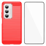 WANLONFENG-cover med skærmfilm i LS-serien til Xiaomi Redmi 15 4G (EU) (171 mm) / Xiaomi Redmi 15 5G (EU) (171 mm), stort linsehul, børstet tekstur og TPU-mobilcover