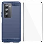 WANLONFENG-cover med skærmfilm i LS-serien til Xiaomi Redmi 15 4G (EU) (171 mm) / Xiaomi Redmi 15 5G (EU) (171 mm), stort linsehul, børstet tekstur og TPU-mobilcover