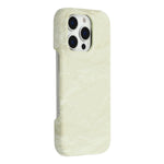 For iPhone 16 Pro Max Case Velvet Texture Leather + PC Phone Back Cover