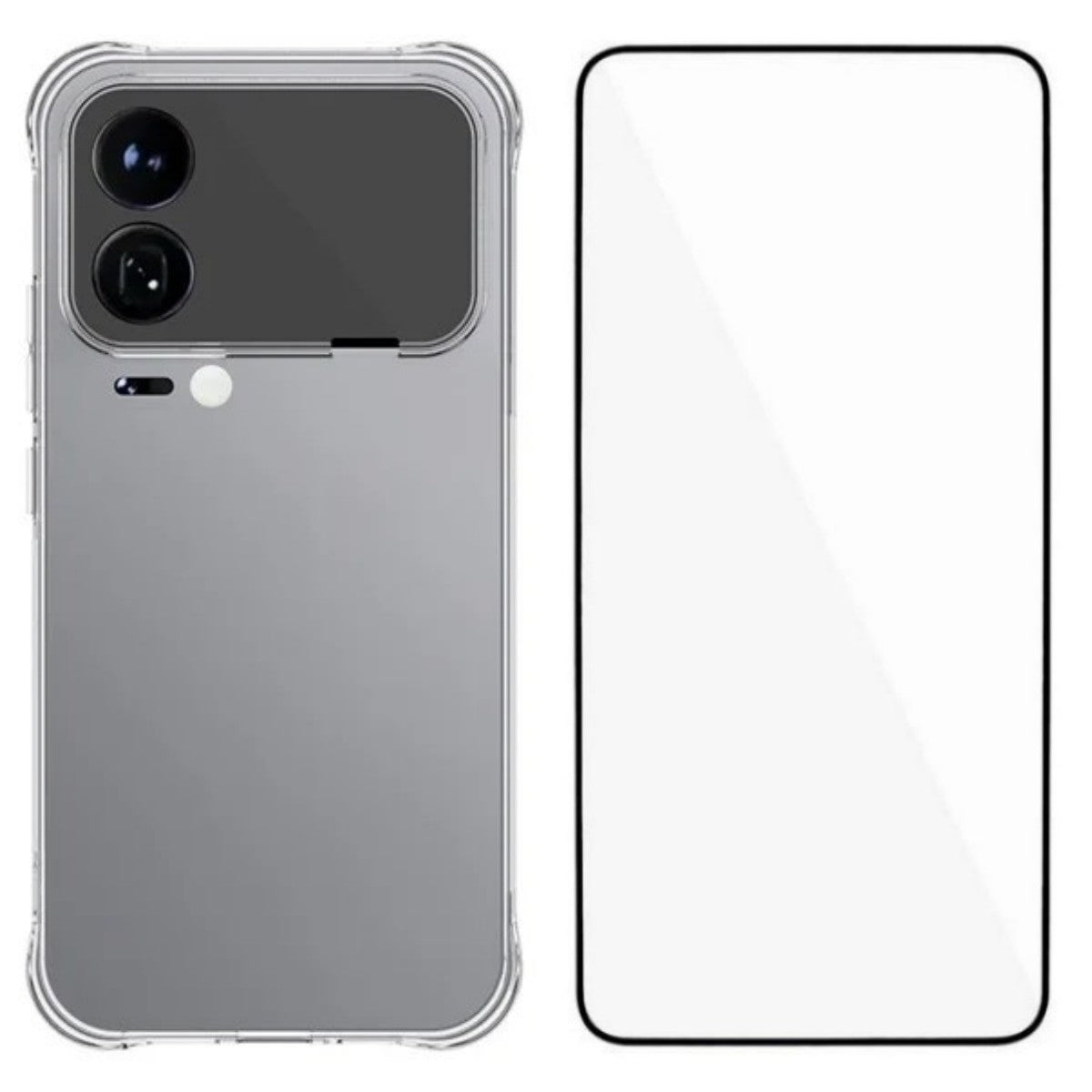 WANLONFENG For Xiaomi 17 Pro Case  WL Series 2.0mm Clear TPU Cover with Tempered Glass (Big Lens Hole)