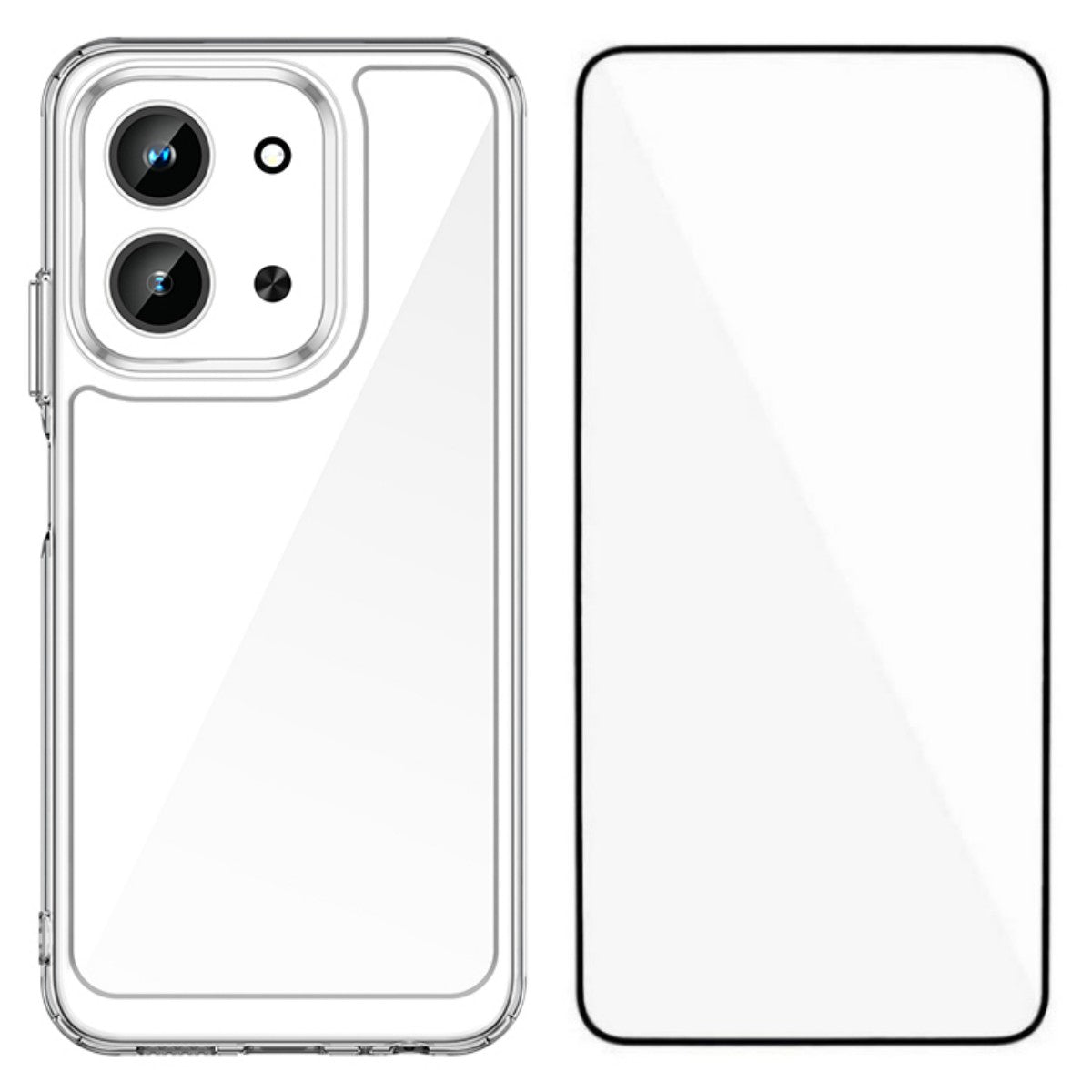 WANLONFENG För Xiaomi Redmi 15C 4G (EU) (173 mm) / Xiaomi Redmi 15C 5G (EU) (173 mm) Skal MF-serien TPU Akryl Genomskinligt mobilskal med Härdat Glasfilm