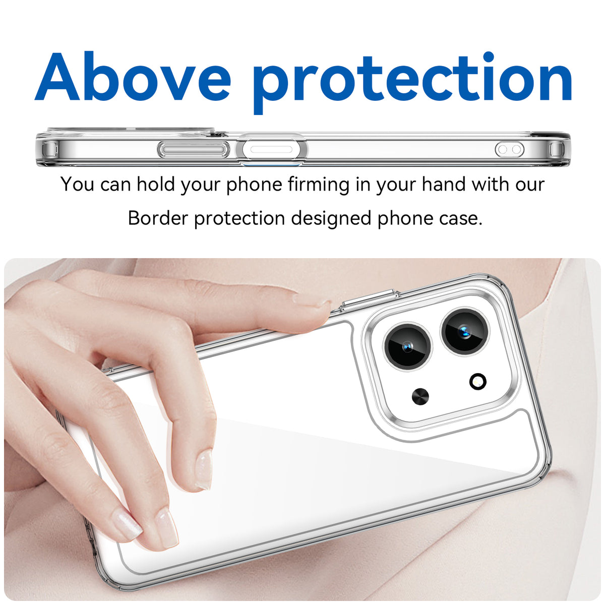 WANLONFENG För Xiaomi Redmi 15C 4G (EU) (173 mm) / Xiaomi Redmi 15C 5G (EU) (173 mm) Skal MF-serien TPU Akryl Genomskinligt mobilskal med Härdat Glasfilm