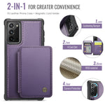 JEEHOOD Til Samsung Galaxy Note20 Etui J05 Mobilt lædercover med aftagelig magnetisk kortpung