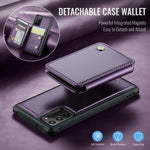 JEEHOOD Til Samsung Galaxy Note20 Etui J05 Mobilt lædercover med aftagelig magnetisk kortpung