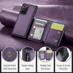 JEEHOOD Til Samsung Galaxy Note20 Etui J05 Mobilt lædercover med aftagelig magnetisk kortpung