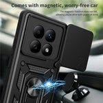 For Xiaomi Poco M8 5G / Redmi Note 15 5G (Global) Case with Slide Camera Lid PC + TPU Kickstand Phone Cover